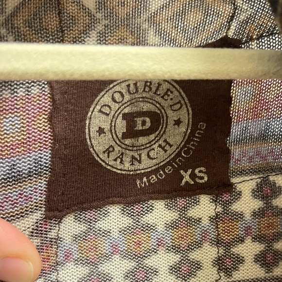 Double D Ranch Pattern Open Front Cardigan - Picture 4 of 10